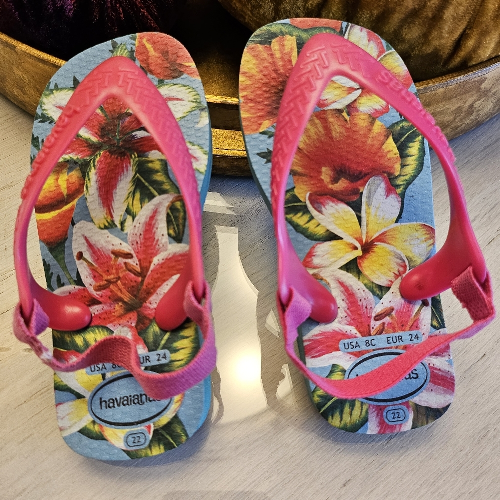 Kids havaianas size 8 slingback